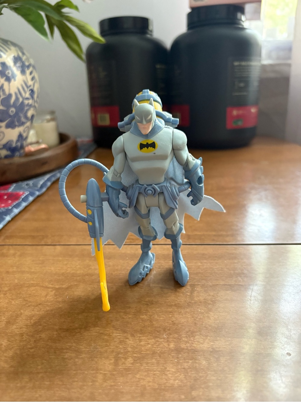 Batman Figure with Light Blue and Yellow Accents - Hero Playset Toy